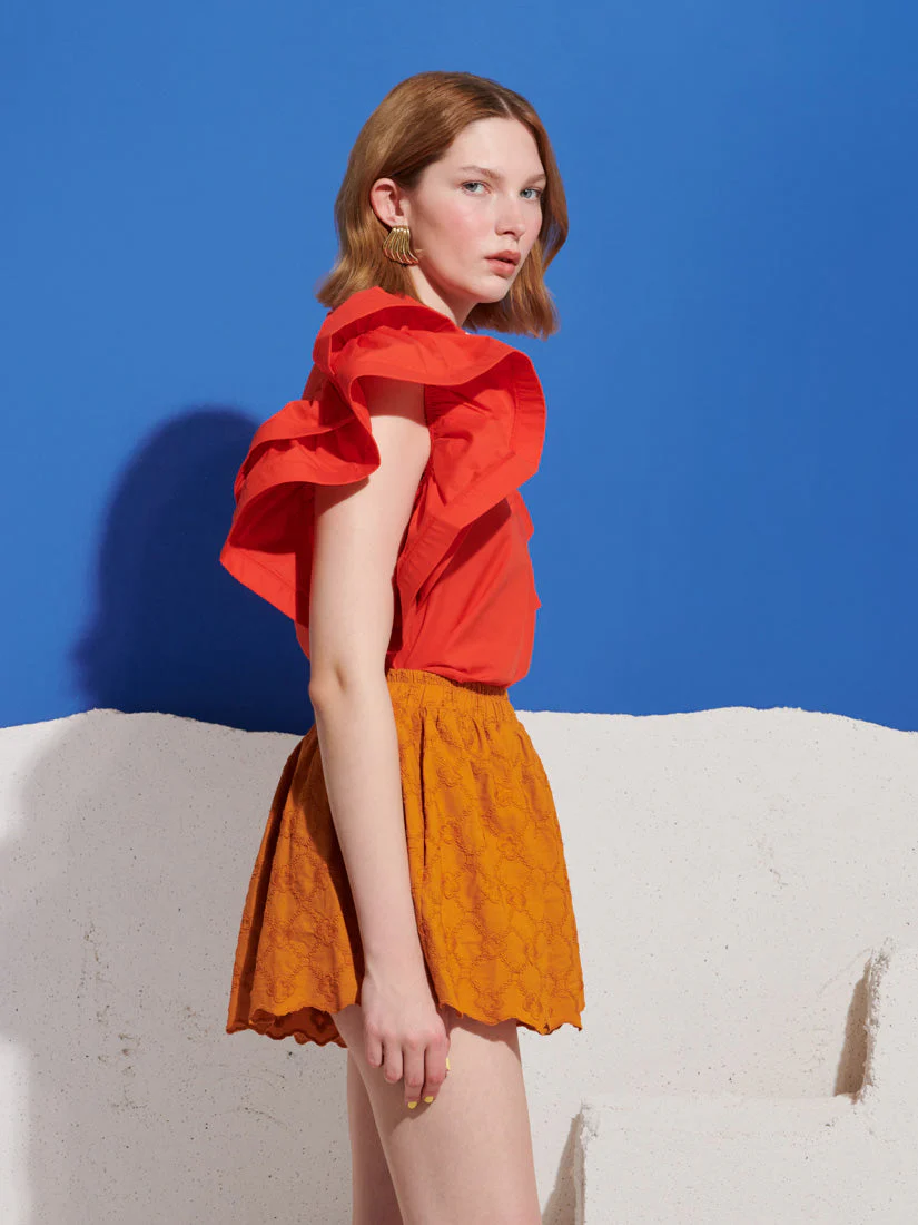 Apricot Sky Trim Top - Image 2