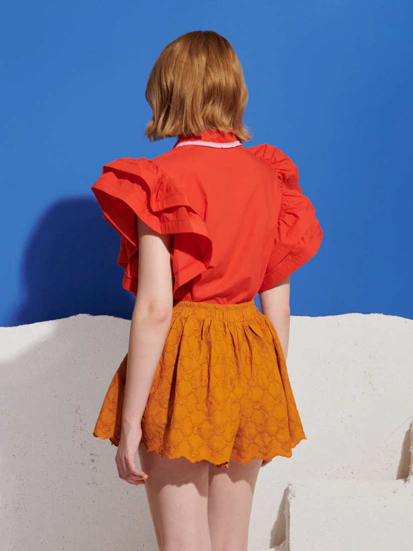 Apricot Sky Trim Top - Image 3