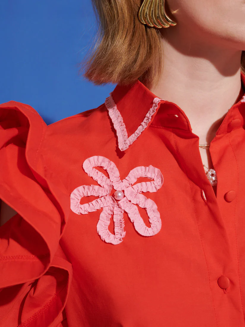 Apricot Sky Trim Top - Image 6