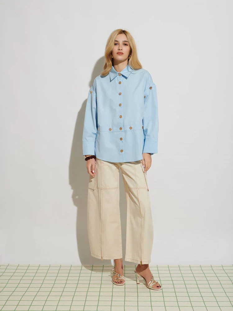 <b>Ghospell</b> Asma Cargo Trousers - Image 2