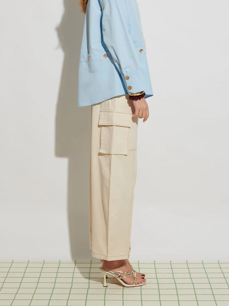 <b>Ghospell</b> Asma Cargo Trousers - Image 3