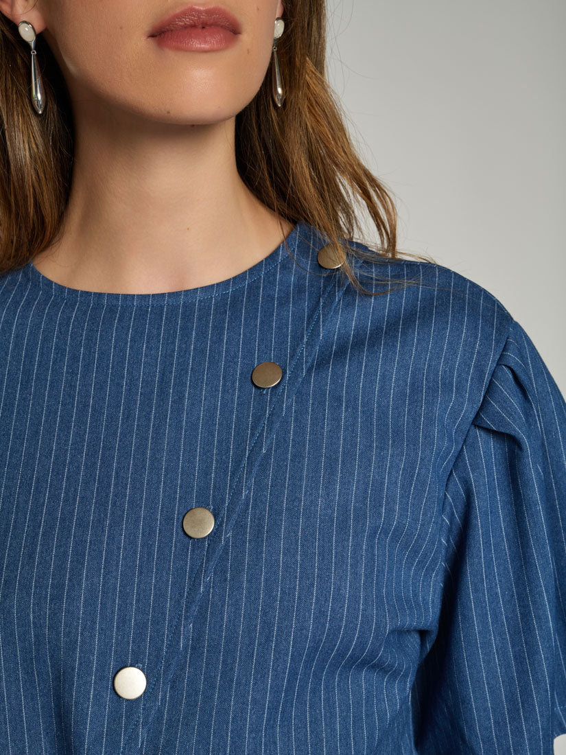<b> Ghospell </b> Bettie Pinstripe Top - Image 6