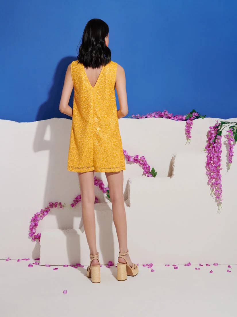 <b>DREAM</b> Citrus Sequin Mini Dress - Image 3