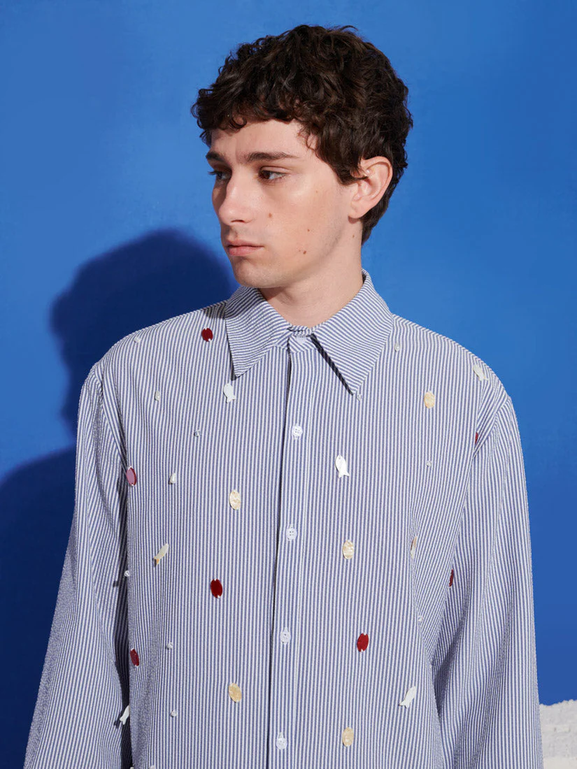 Clio Stripe Embellished Shirt - Image 7