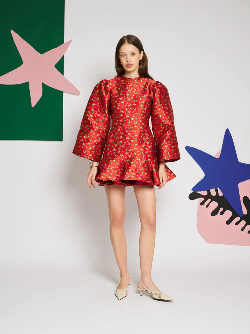 Delphine Jacquard Mini Dress - Image 4