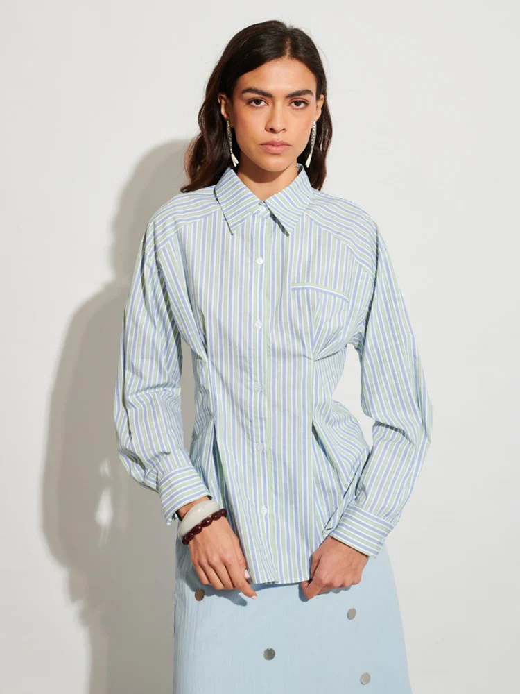 <b>Ghospell</b> Delta Stripe Shirt
