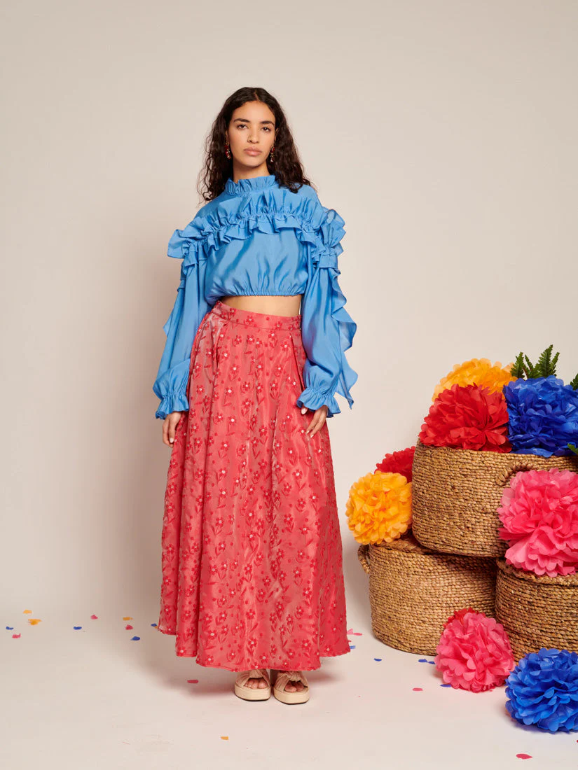 Enchanted Jacquard Maxi Skirt - Image 4