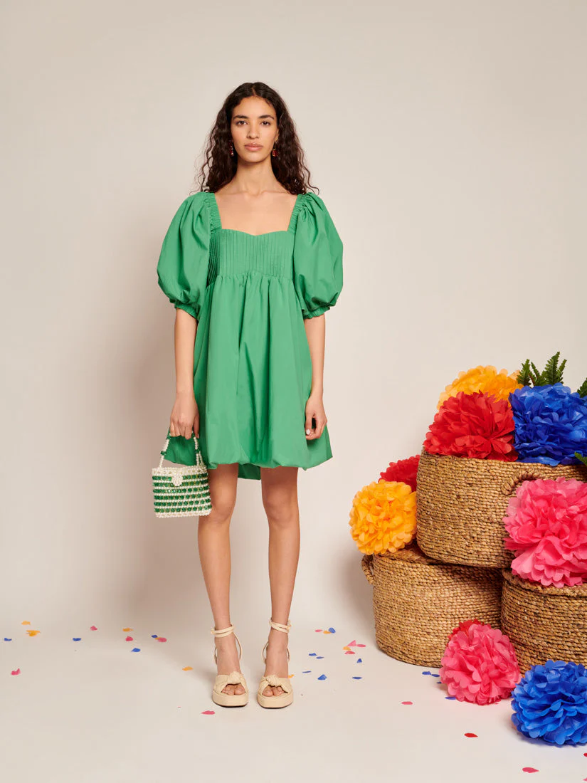 Esmeralda Pleated Mini Dress - Image 4