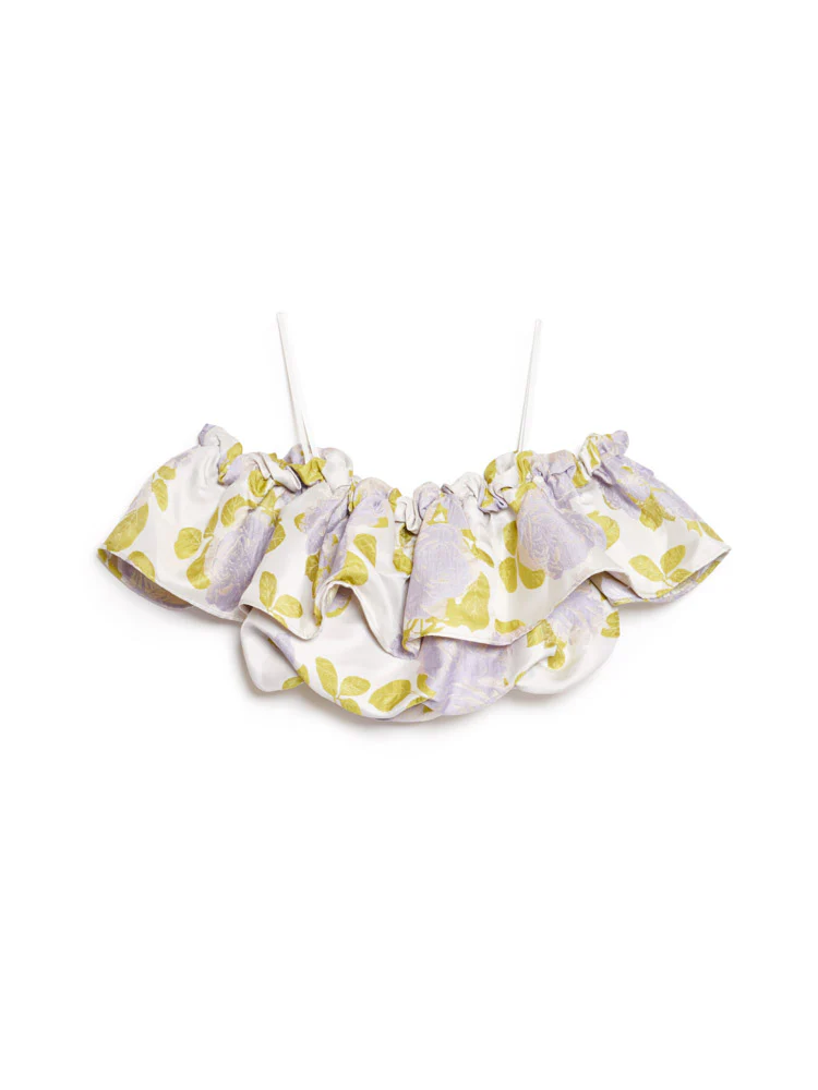 Fig Flora Jacquard Ruffle Top - Image 7