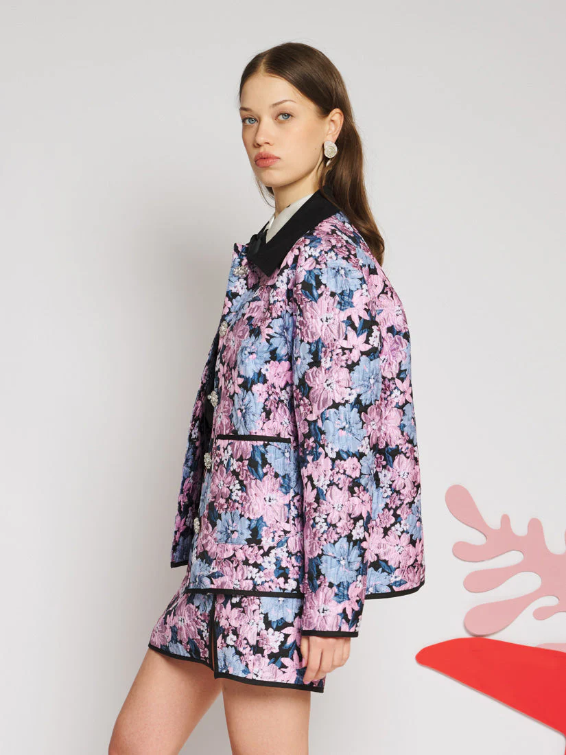 Floral Canvas Jacquard Jacket - Image 2