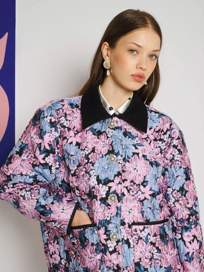 Floral Canvas Jacquard Jacket - Image 5