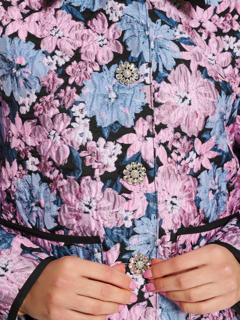 Floral Canvas Jacquard Jacket - Image 6