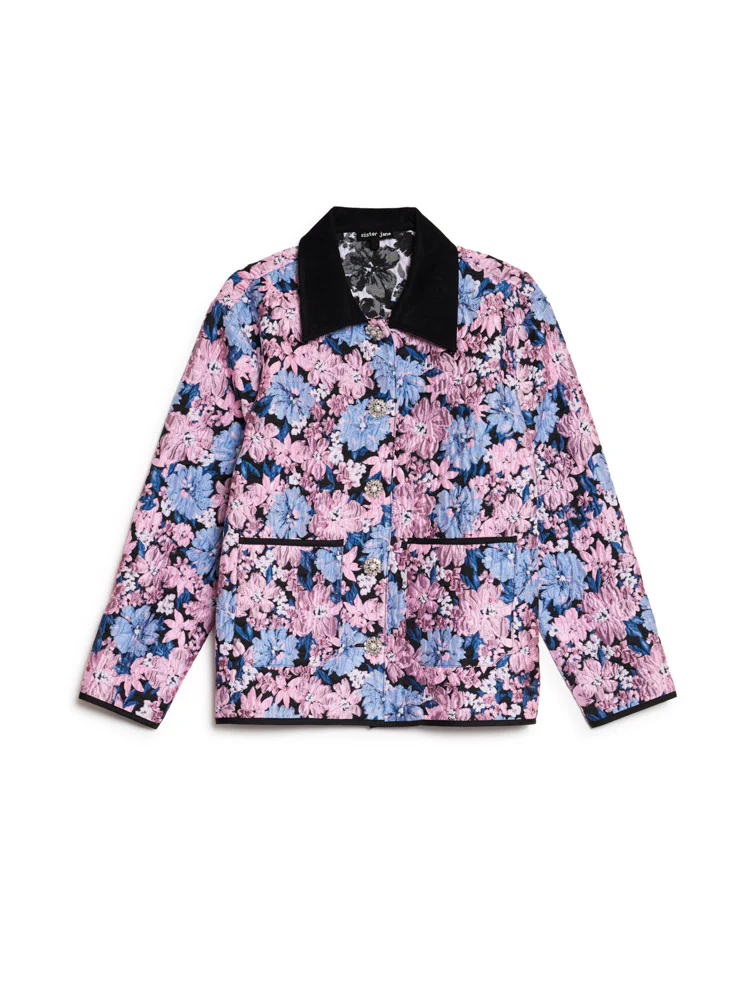 Floral Canvas Jacquard Jacket - Image 7