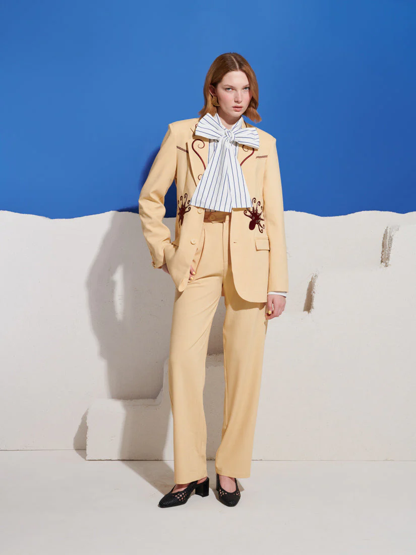 Helios Embroidered Single Breasted Blazer - Image 4