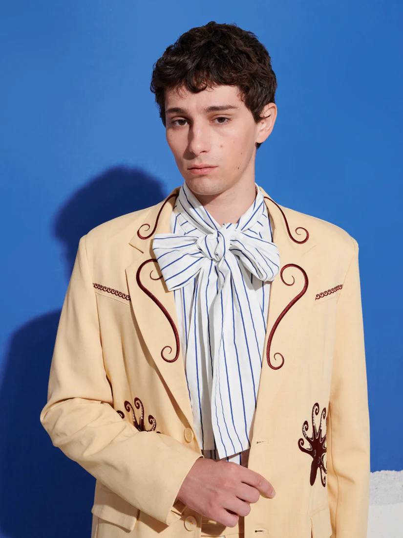 Helios Embroidered Single Breasted Blazer - Image 7