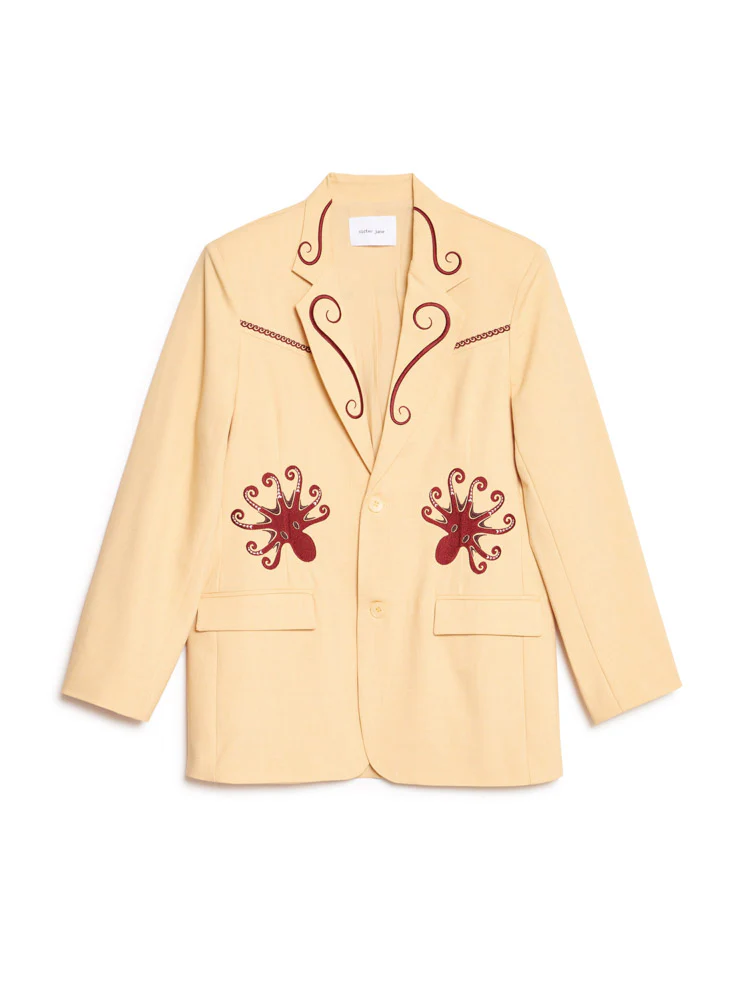 Helios Embroidered Single Breasted Blazer - Image 9