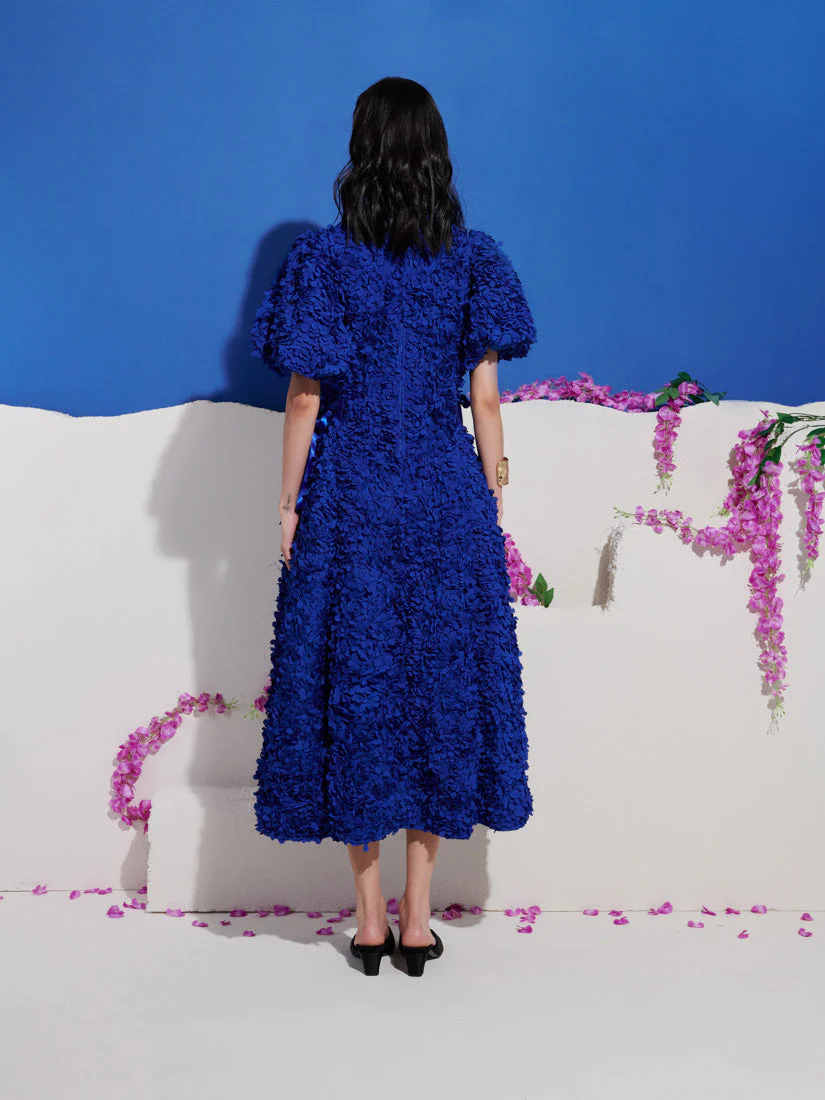 <b>DREAM</b> Indigo Bloom Midi Dress - Image 3