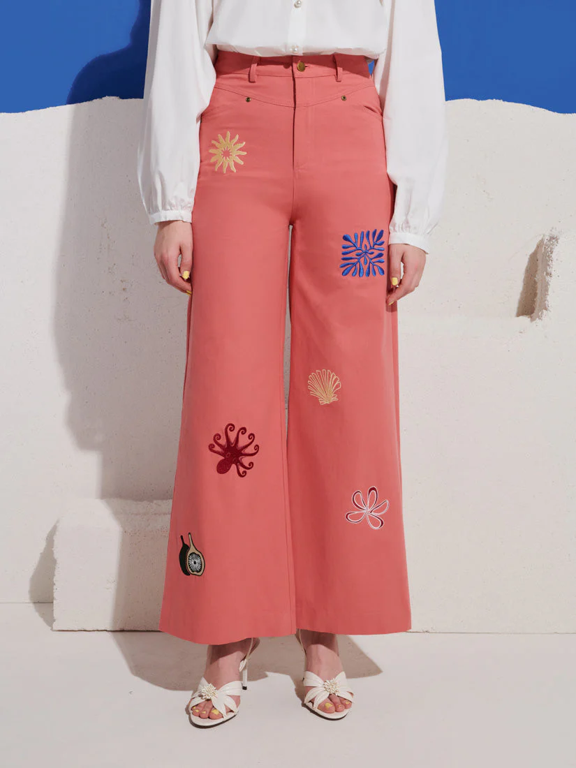 Island Life Embroidered Jeans