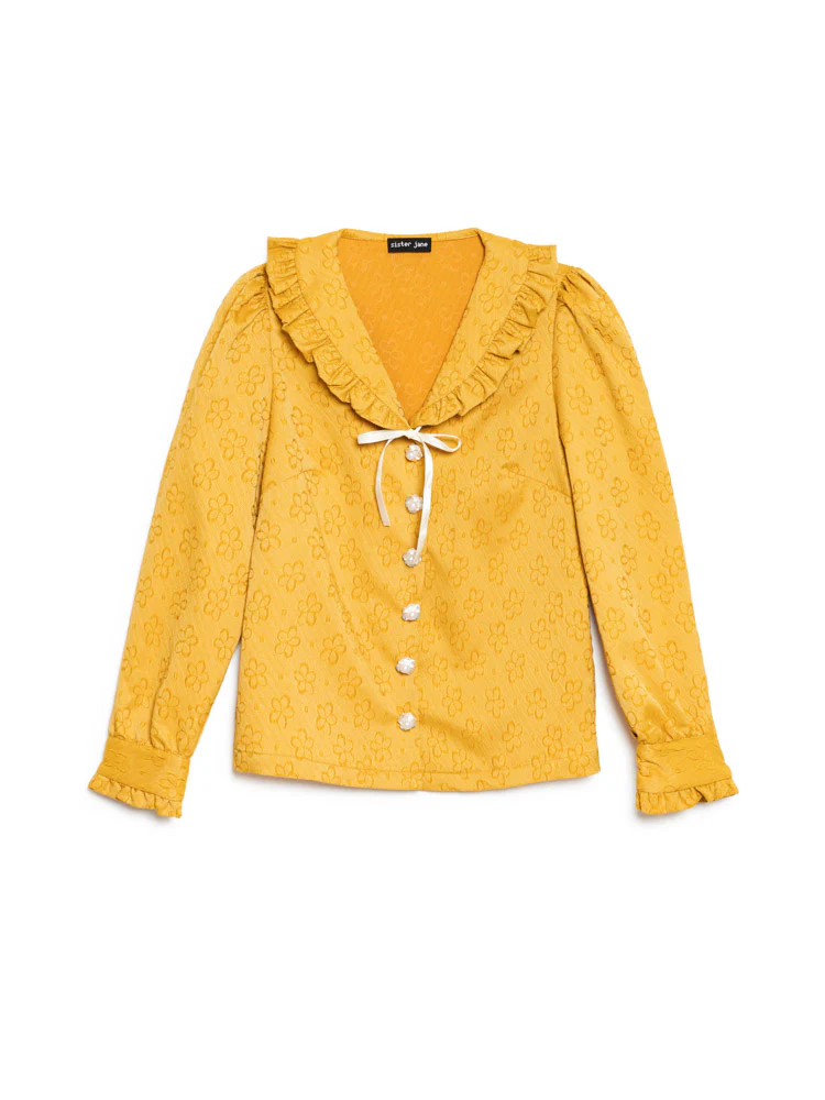 Jaune Jacquard Top - Image 7