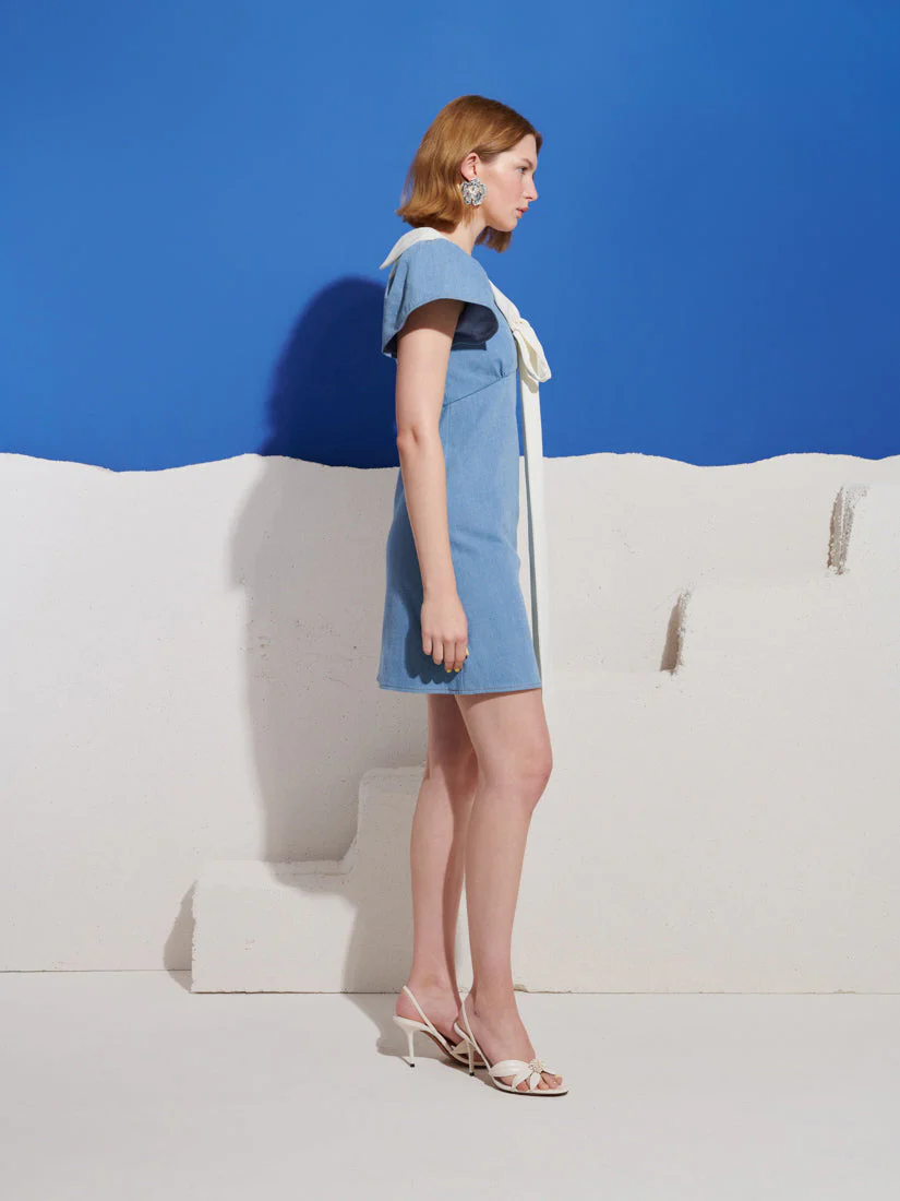Kasos Denim Bow Dress - Image 2