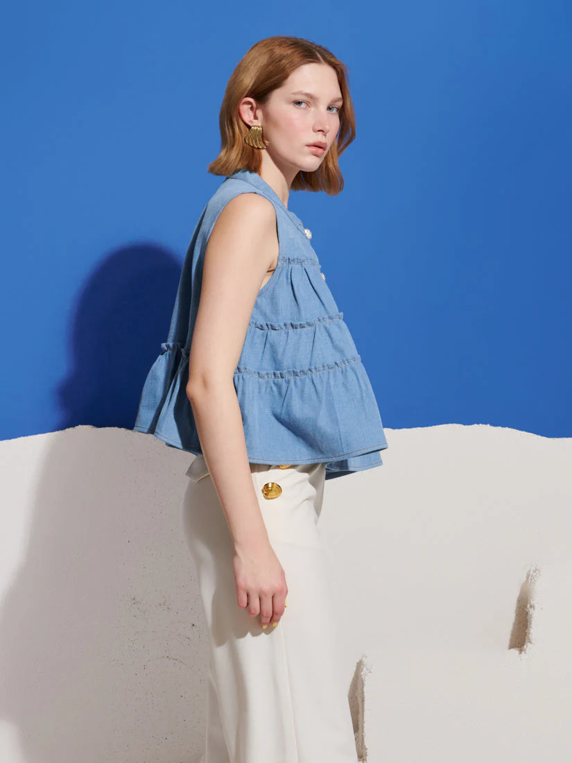Kasos Denim Top - Image 2