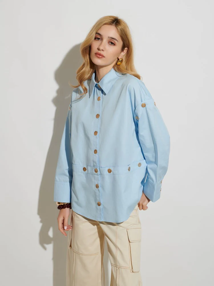 <b>Ghospell</b> Lizzie Buttoned Shirt