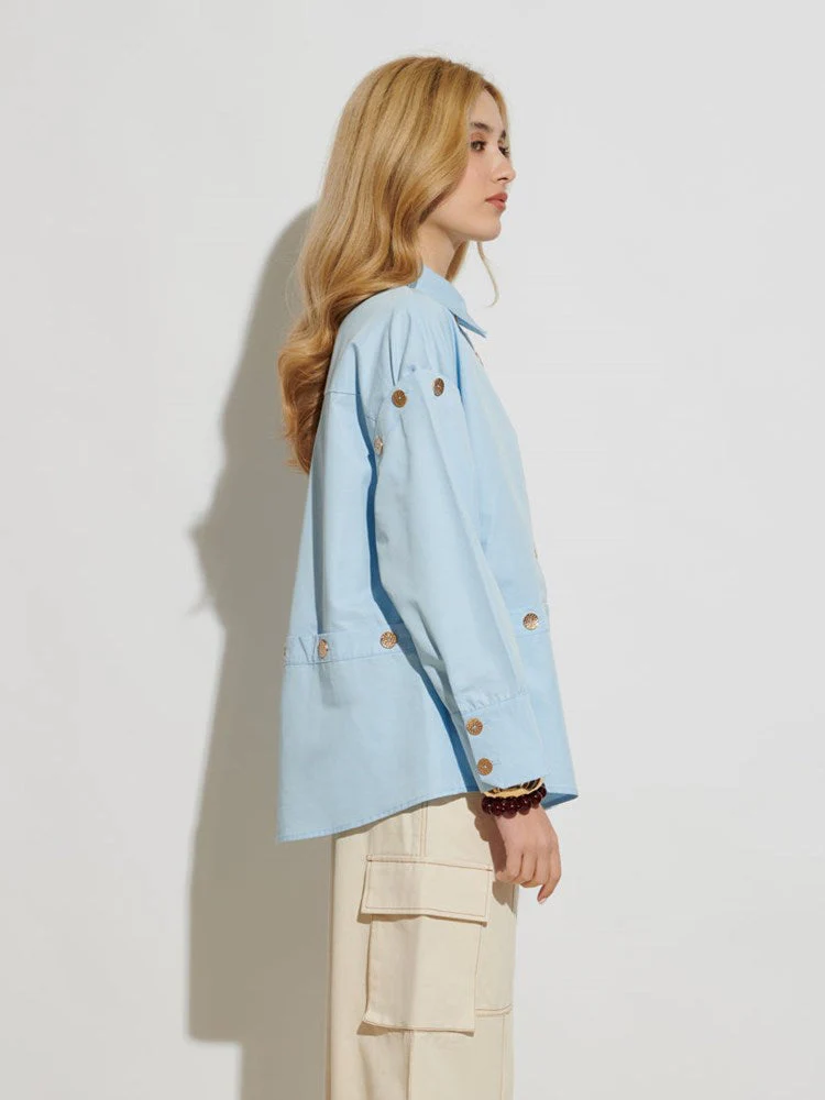 <b>Ghospell</b> Lizzie Buttoned Shirt - Image 3