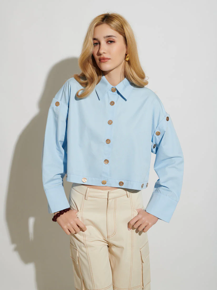 <b>Ghospell</b> Lizzie Buttoned Shirt - Image 5