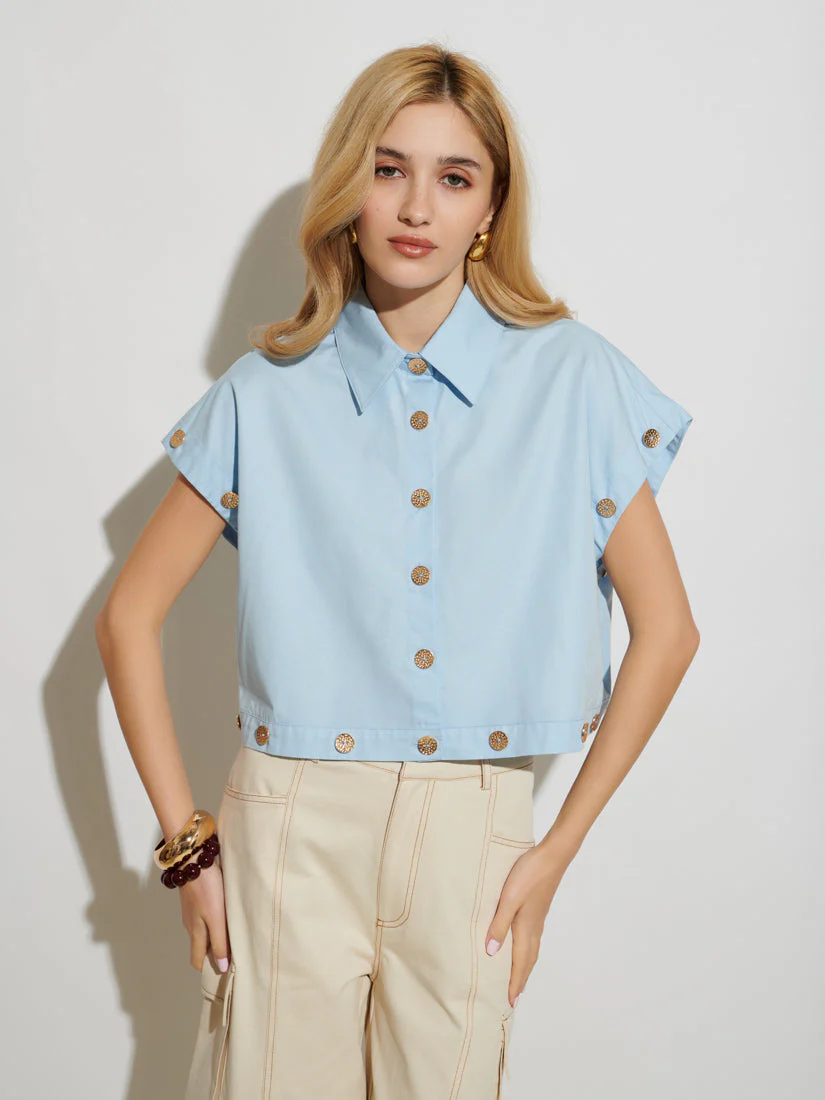 <b>Ghospell</b> Lizzie Buttoned Shirt - Image 6