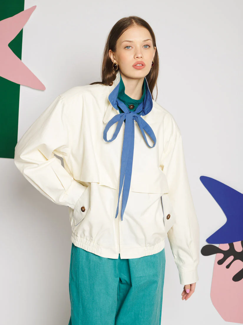 Louis Neck Tie Bomber Jacket - Image 3