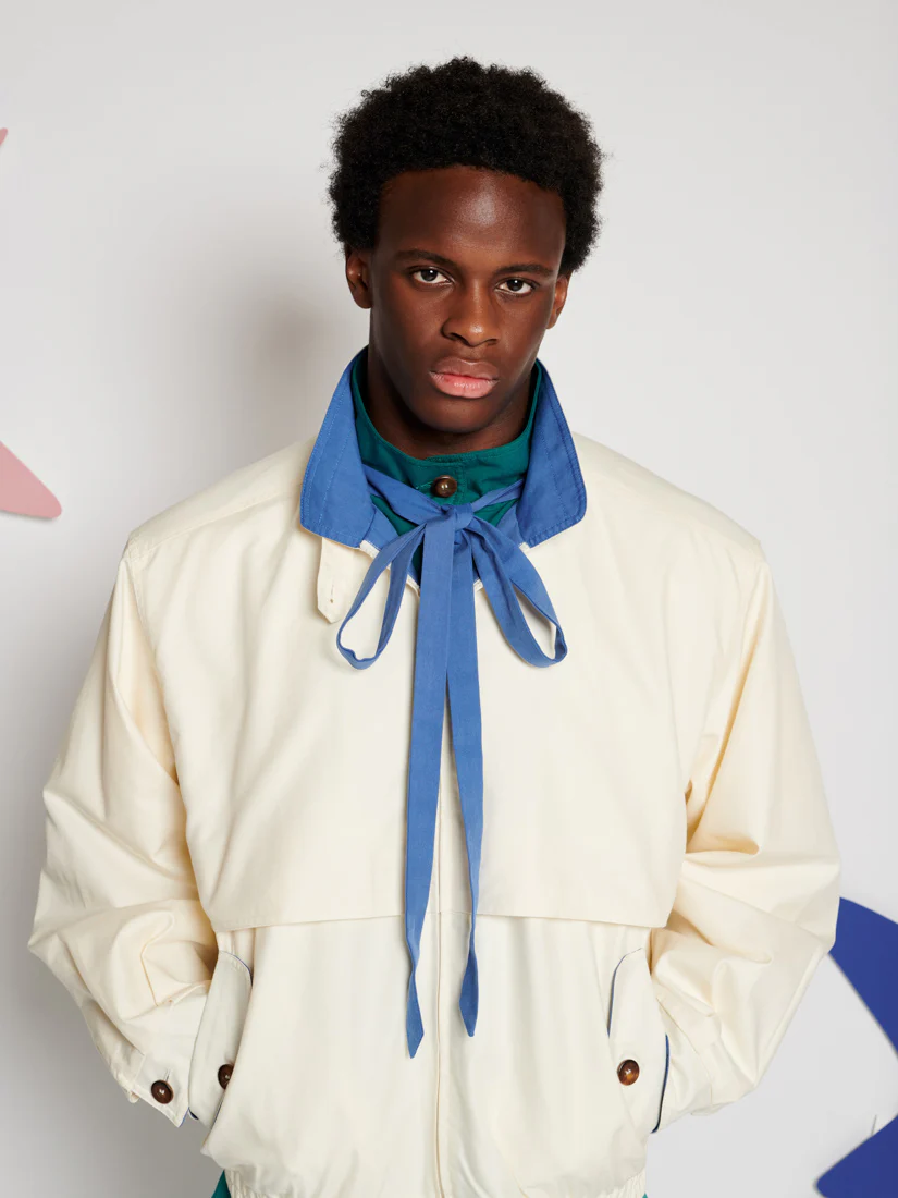 Louis Neck Tie Bomber Jacket - Image 7