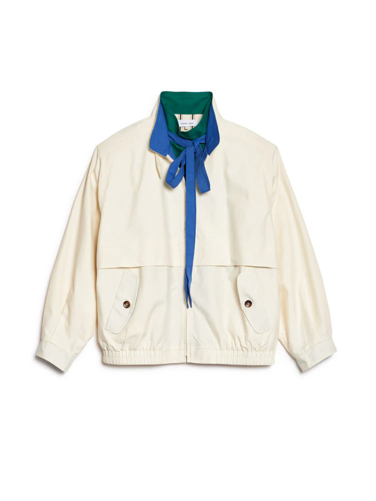Louis Neck Tie Bomber Jacket - Image 9