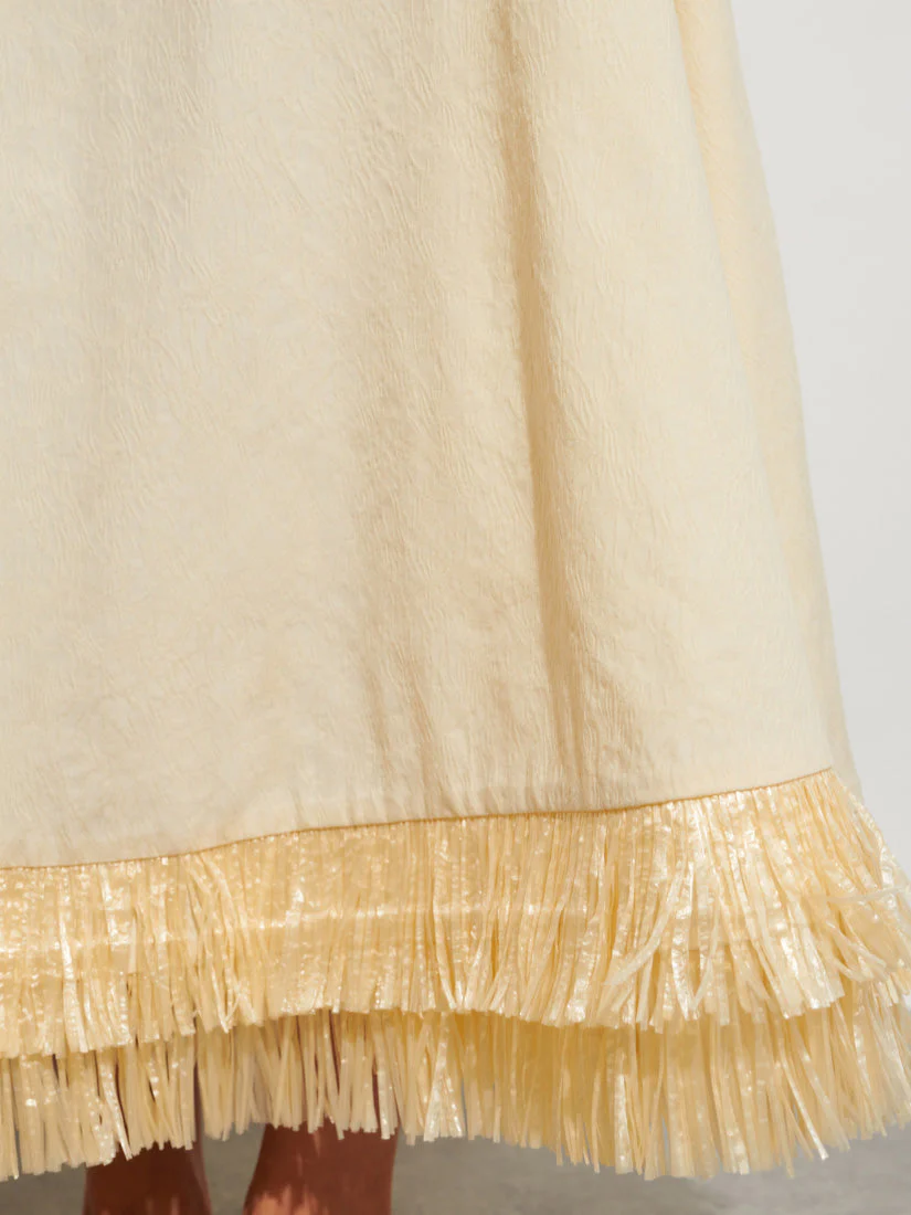 <b>Ghospell</b> Mav Raffia Midi Skirt - Image 6