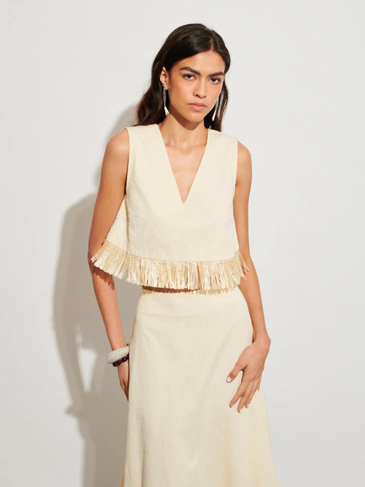 <b>Ghospell</b> Mav Raffia Top