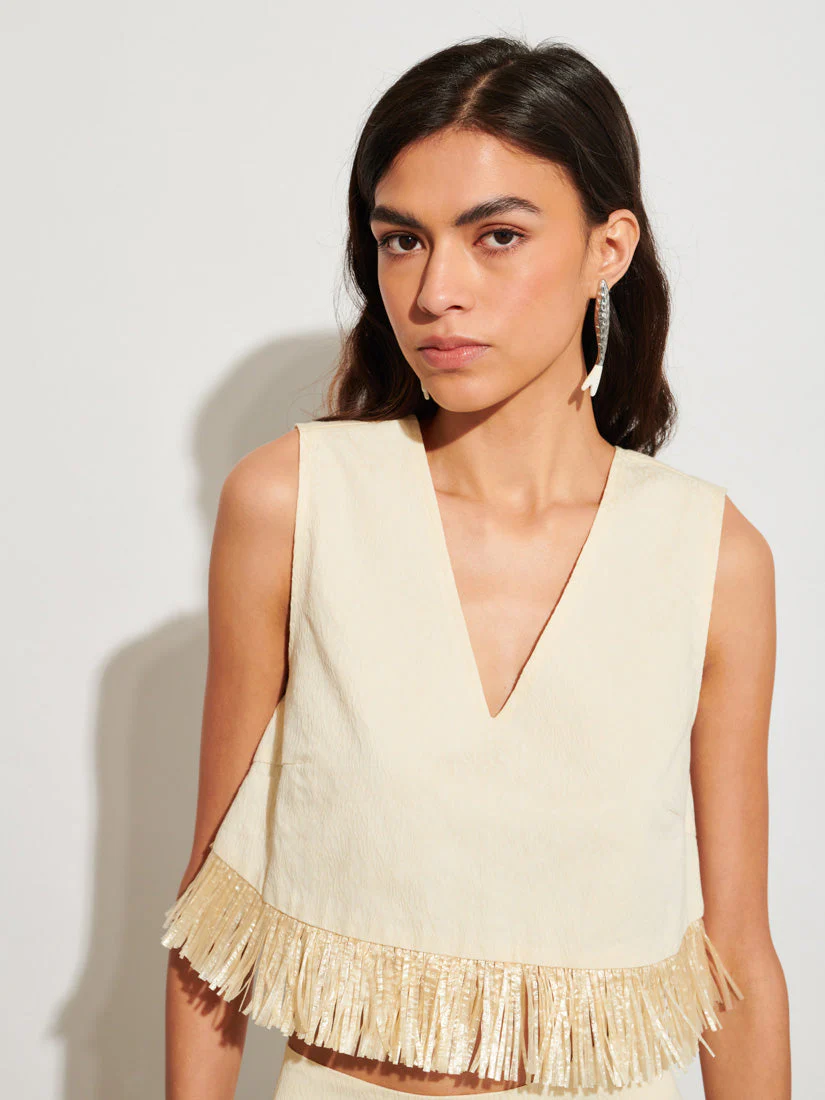 <b>Ghospell</b> Mav Raffia Top - Image 5