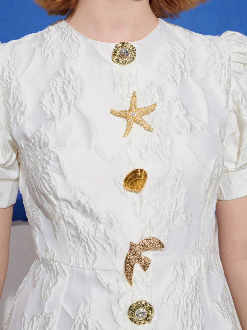 Milos Brooches Mini Dress - Image 6