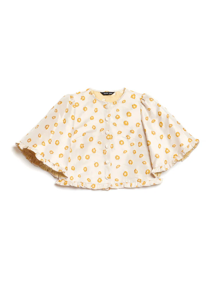 Mora Jacquard Ruffle Top - Image 7