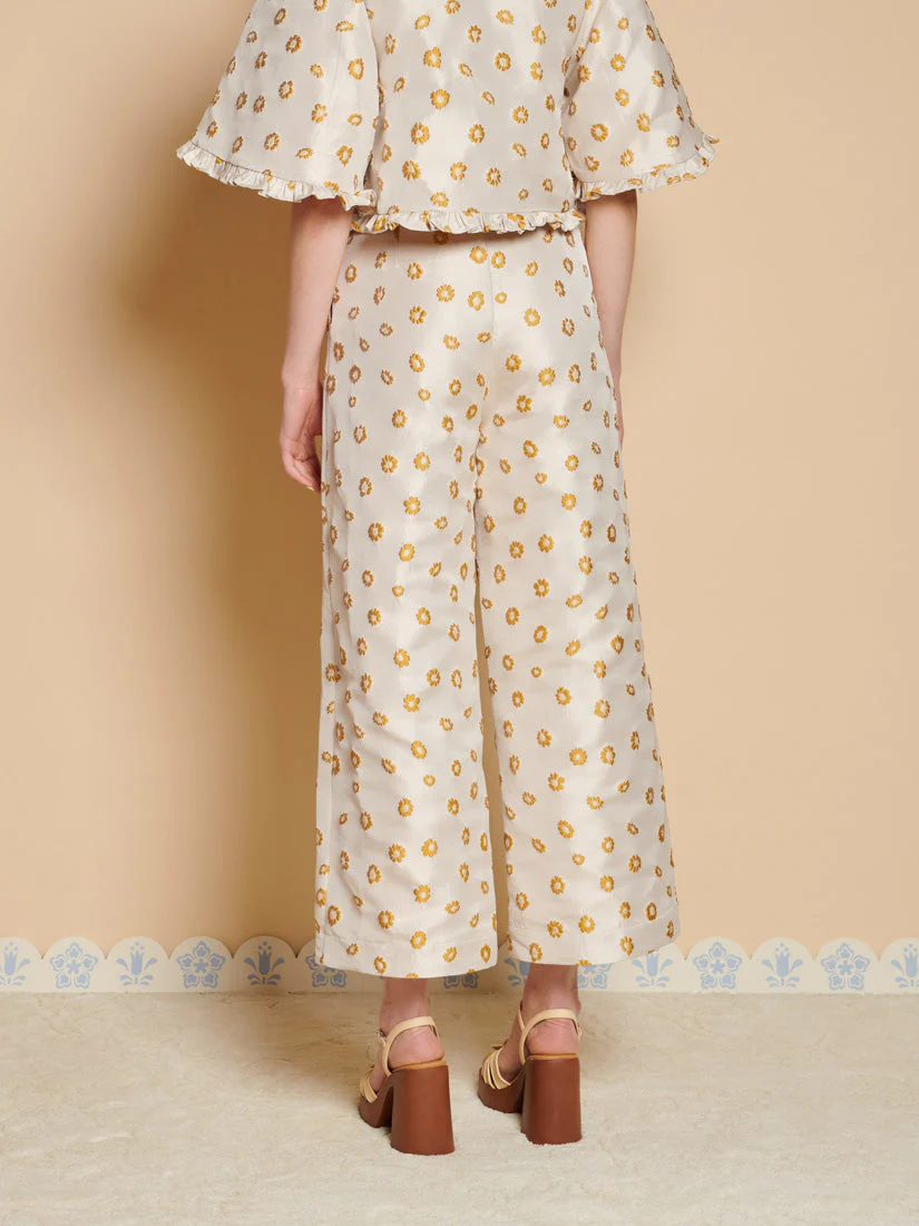 Mora Jacquard Wide Leg Trousers - Image 3