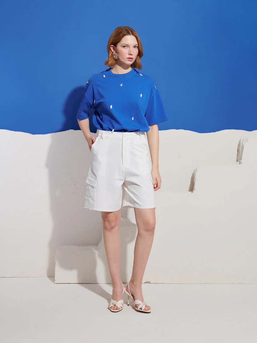 Nerina Fish Embellished T-shirt - Image 4