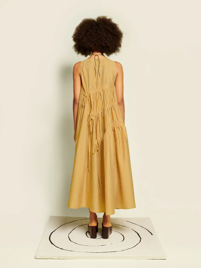 <b> Ghospell </b> Nerissa Ruched Midi Dress - Image 4