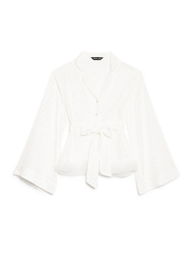 Perle Spot Belted Blouse - Image 7