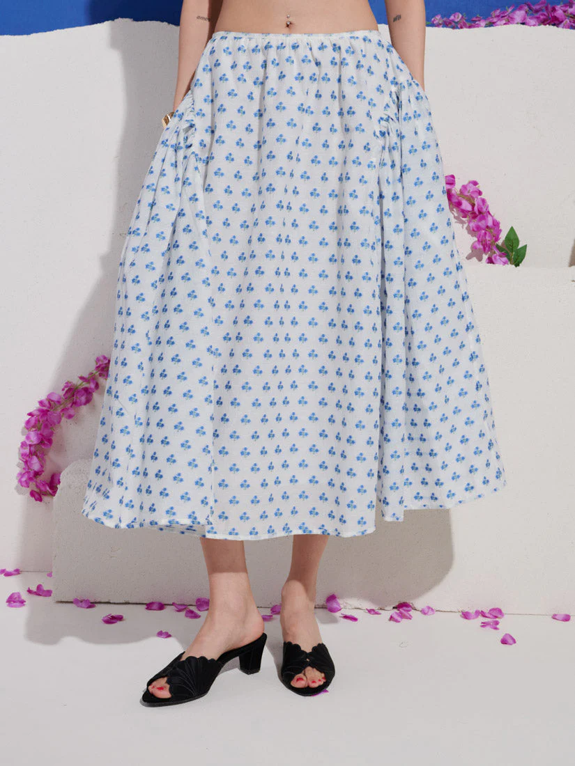 <b>DREAM</b> Sea Salt Jacquard Midi Skirt
