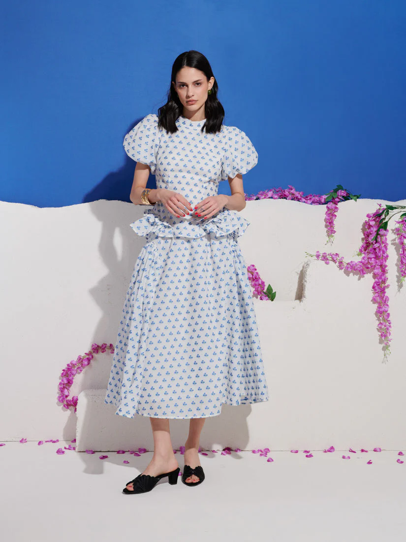 <b>DREAM</b> Sea Salt Jacquard Midi Skirt - Image 4