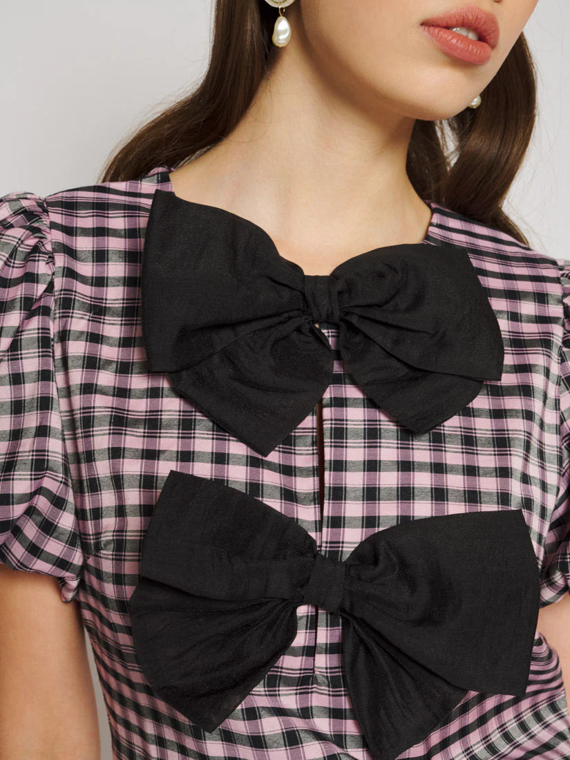 Vence Check Bow Top - Image 6