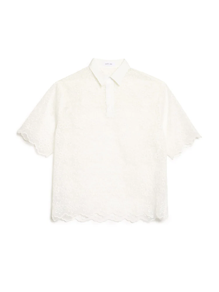 Walter Embroidered Polo Top - Image 9