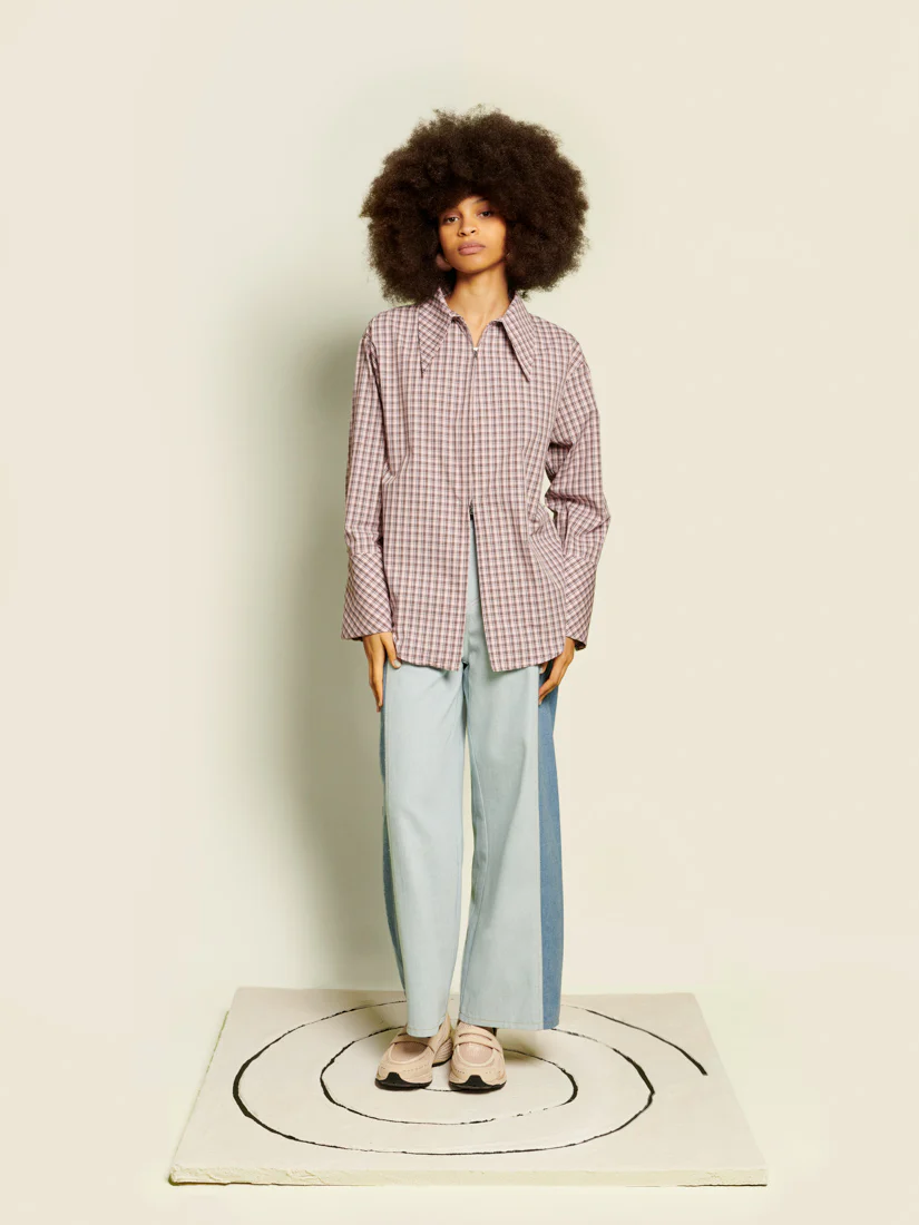 <b> Ghospell </b> Zeynab Check Shirt - Image 2