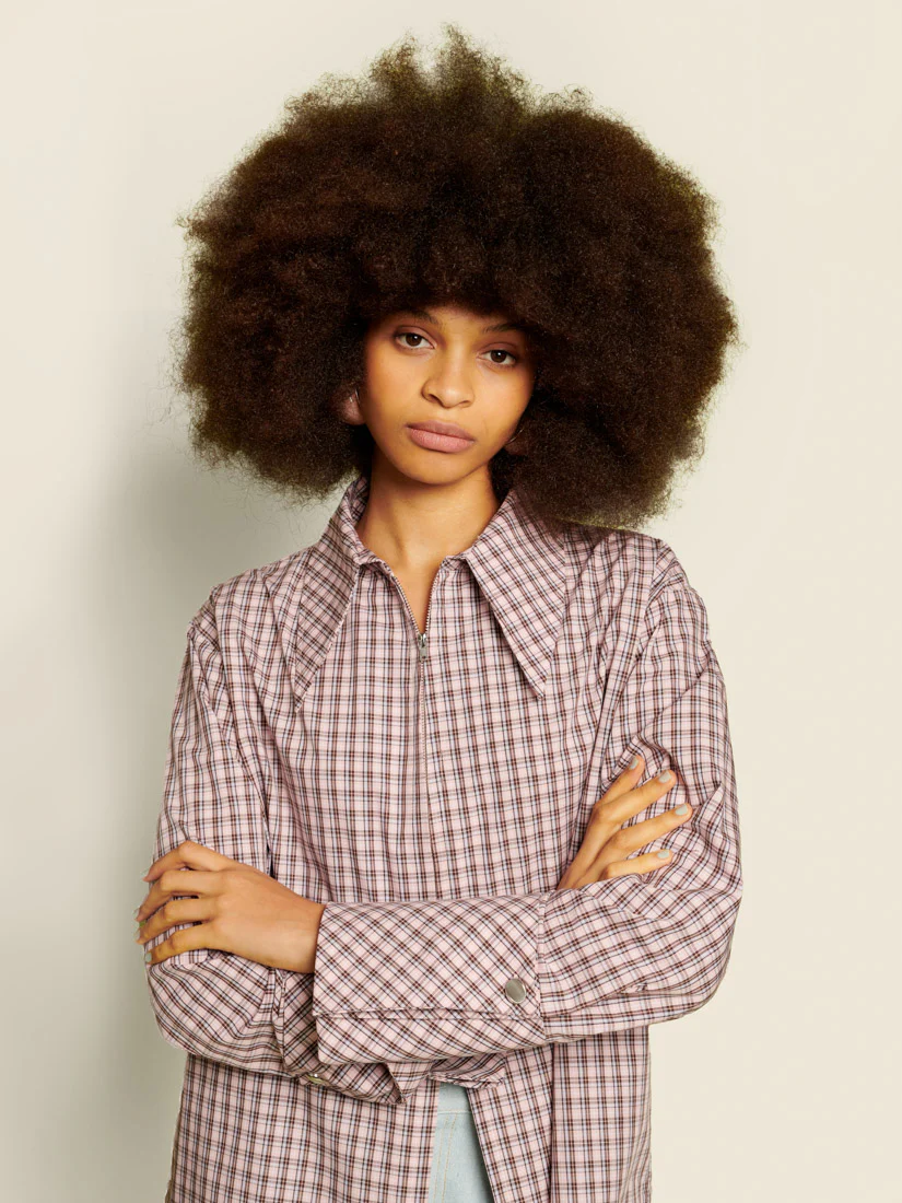 <b> Ghospell </b> Zeynab Check Shirt - Image 5