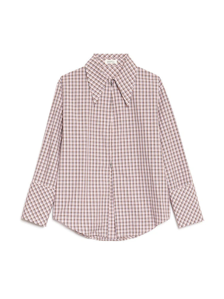 <b> Ghospell </b> Zeynab Check Shirt - Image 7
