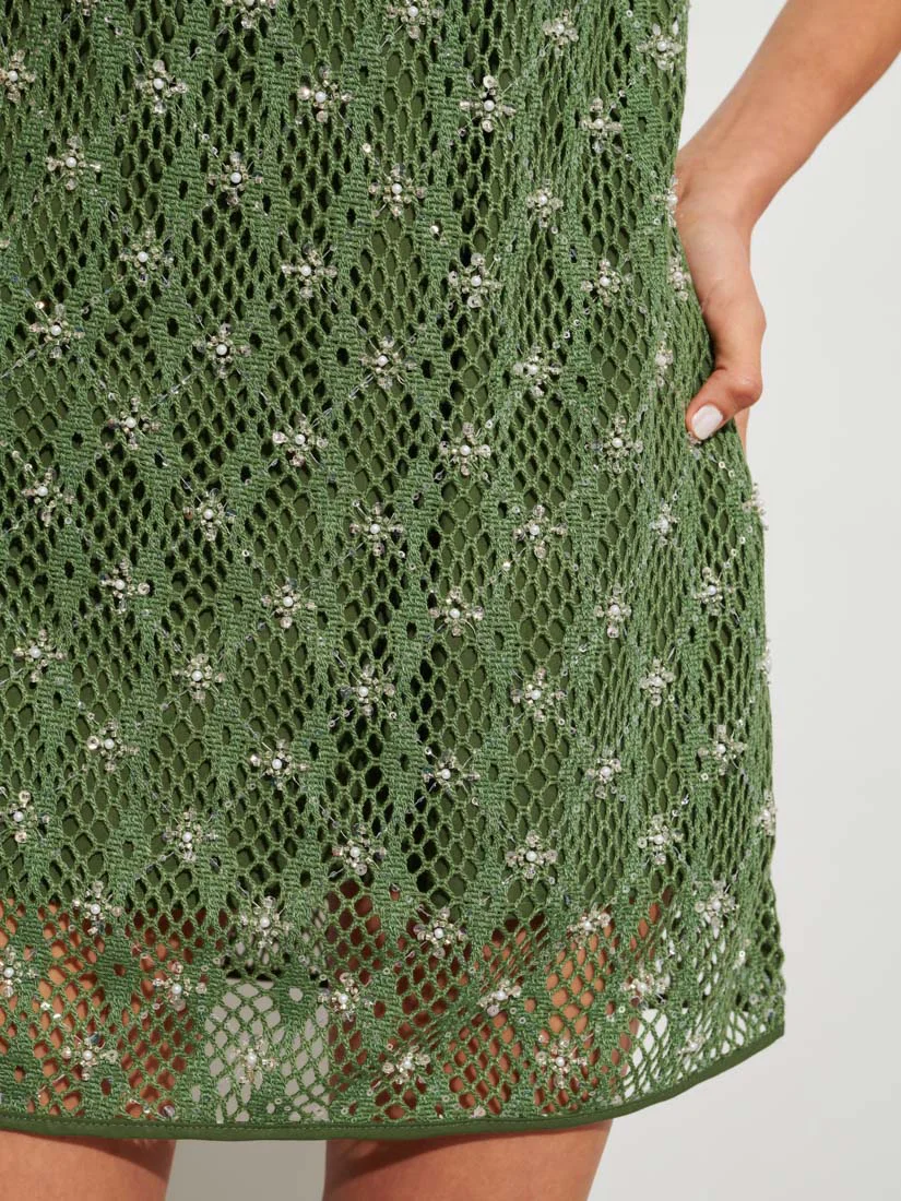 <b>Ghospell</b> Zuma Embellished Mini Dress - Image 6